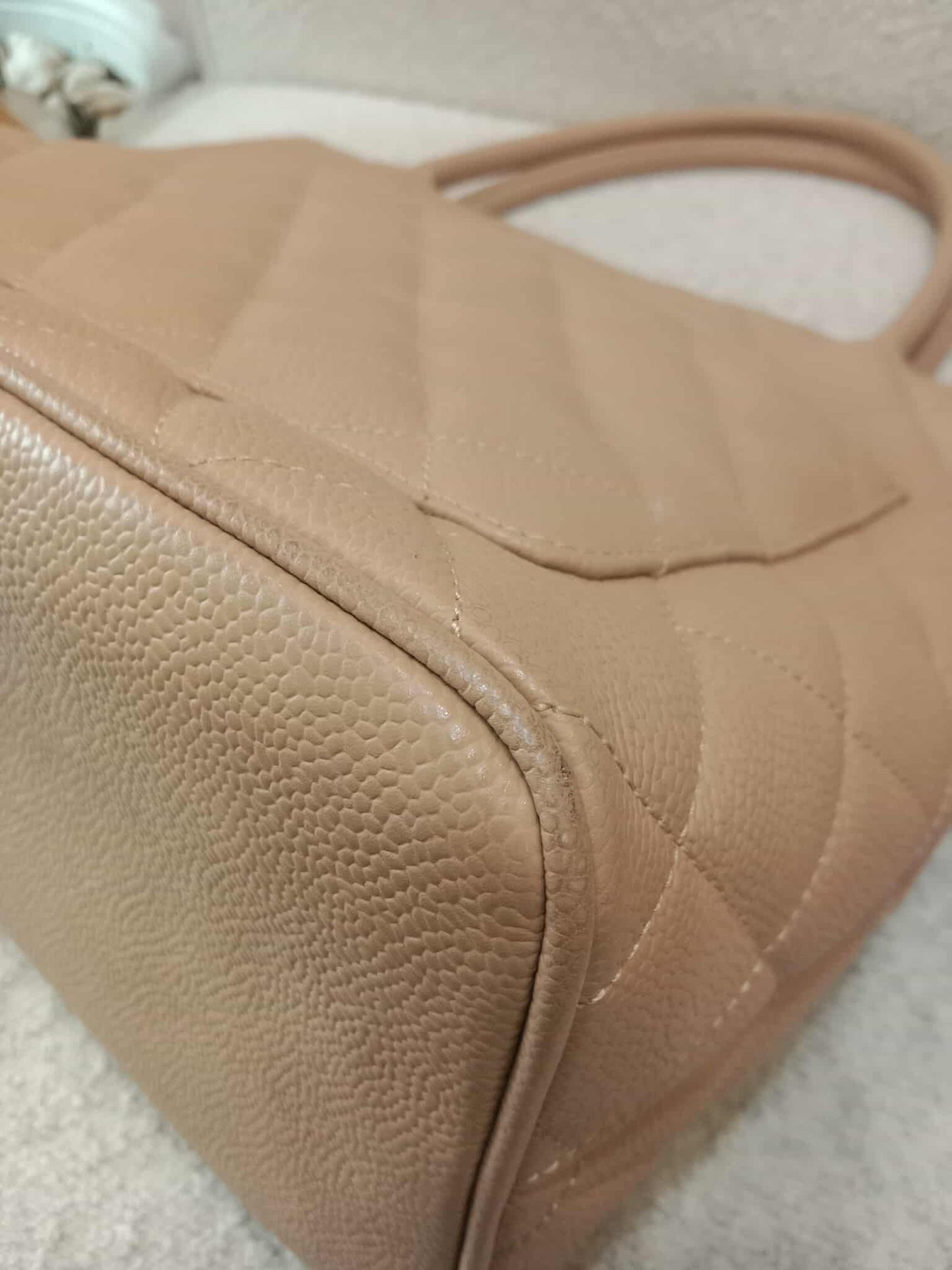 Chanel Medallion Beige Caviar Series 11