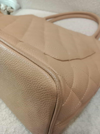 Chanel Medallion Beige Caviar Series 11