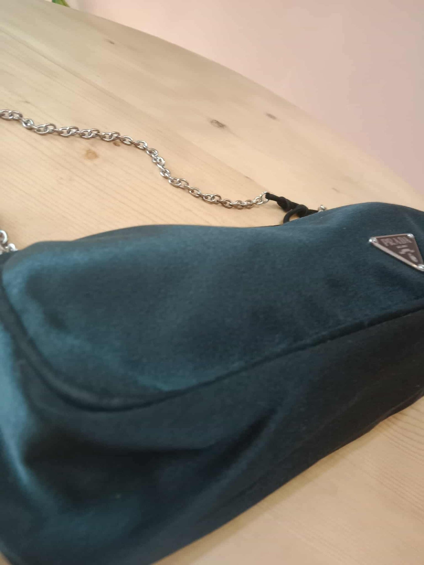 Prada Black Satin Raso Chic Kisslock Eastwest Bag