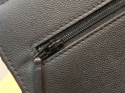 Chanel Camellia Embossed Wallet on Chain Black Series 24