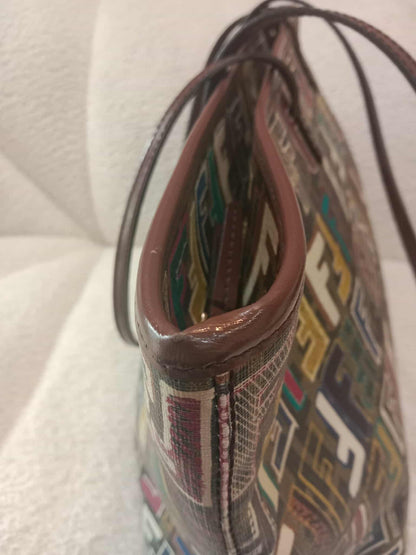 Fendi Multicolor Zucca Spalmati Roll Tote Bag