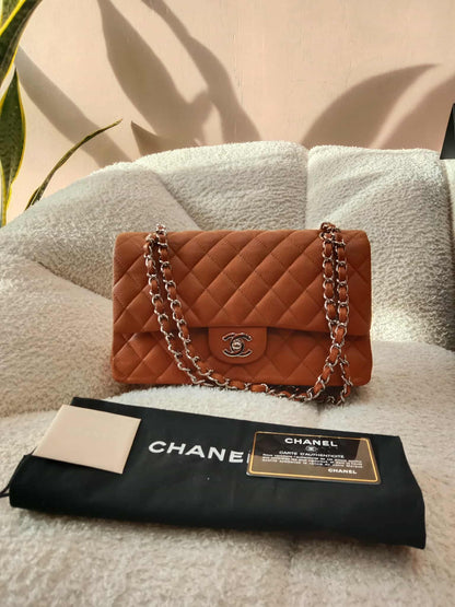 Chanel Classic Double Flap Medium Caramel Caviar Series 14