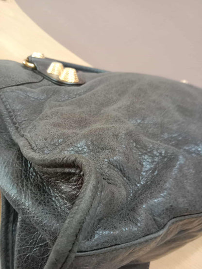 Balenciaga Giant City Bag Distressed Lambski Black
