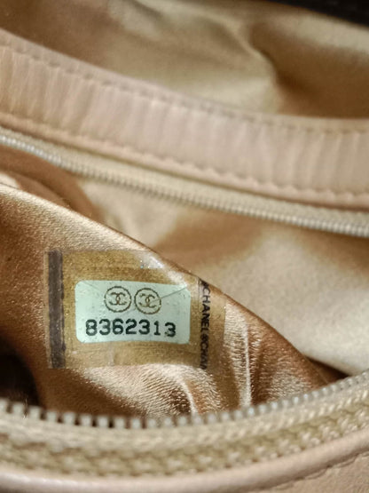 Chanel Drawstring Lambskin Black Tote Bag Series 8