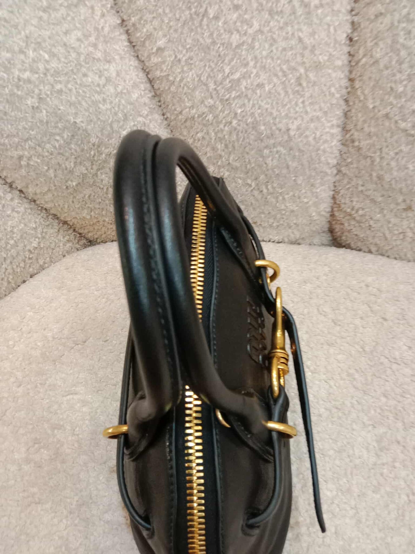 Miu Miu Aviator Nappa Leather Black