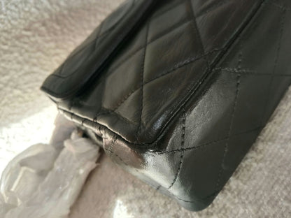 Chanel Quilted Lambskin Paris Double FLap Bag Black Series 2