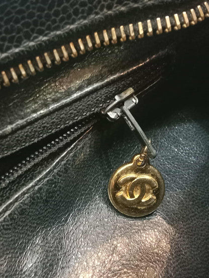 Chanel Medallion Black Caviar Series 7