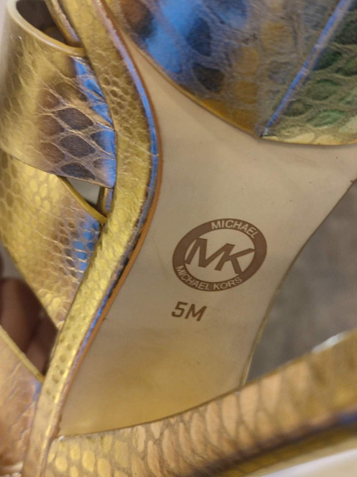 Michael Kors Axton Platform Embossed Leather 5M