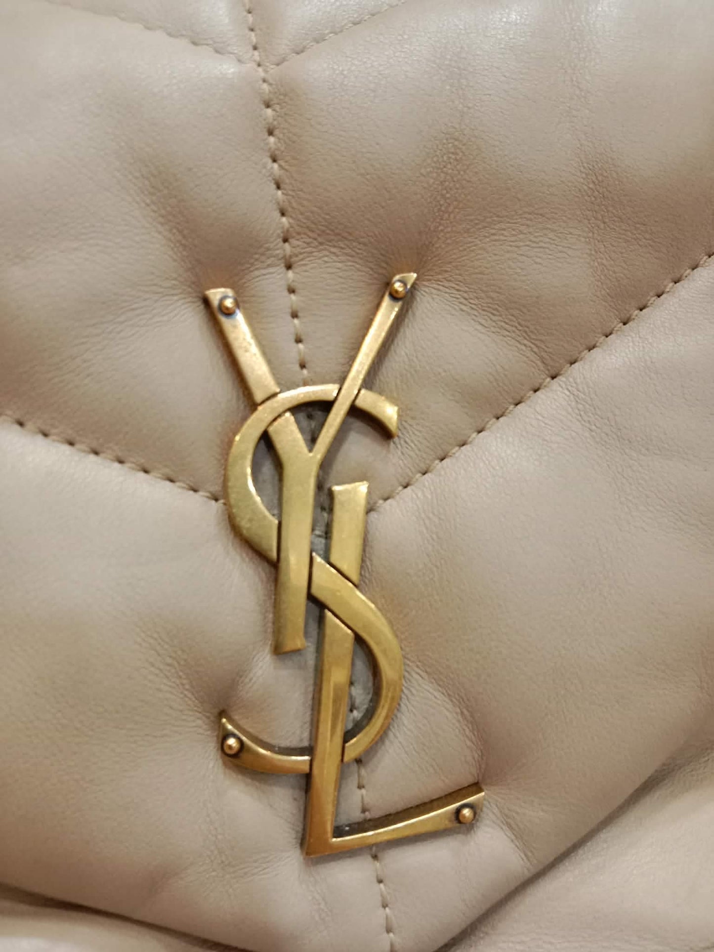 Saint Laurent Quilted Lambskin Lou Puffer Shoulder Bag