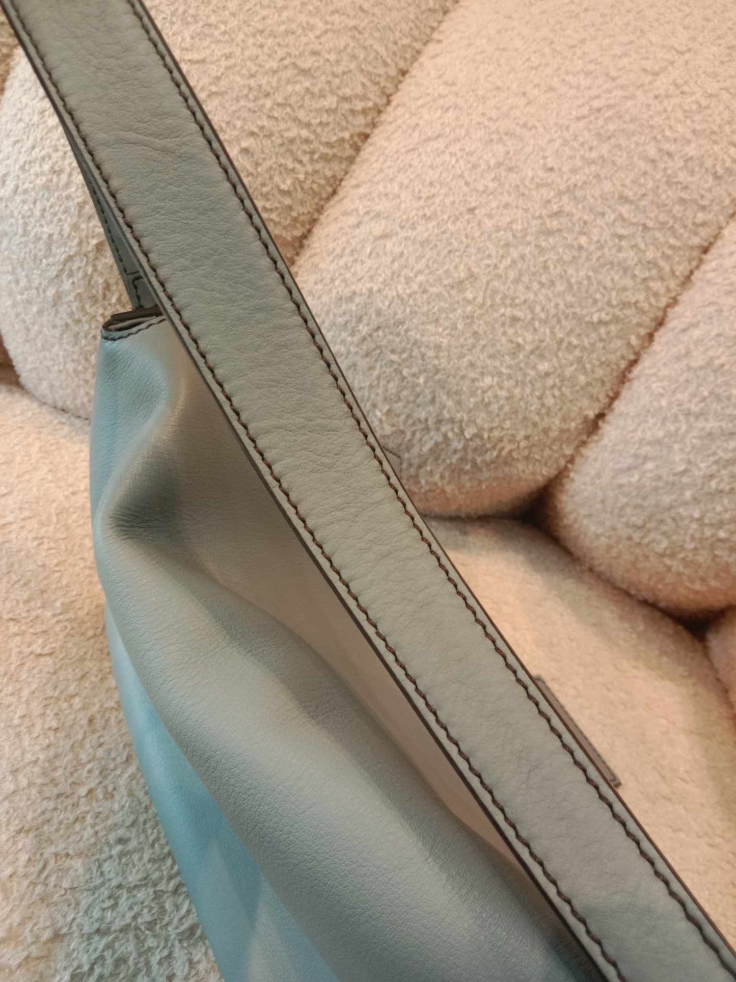 Fendi Mama Baguette Gray Shoulder Bag