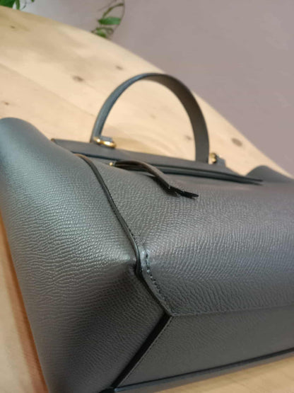 Celine Mini Belt Bag Grey in Grained Calfskin GHW
