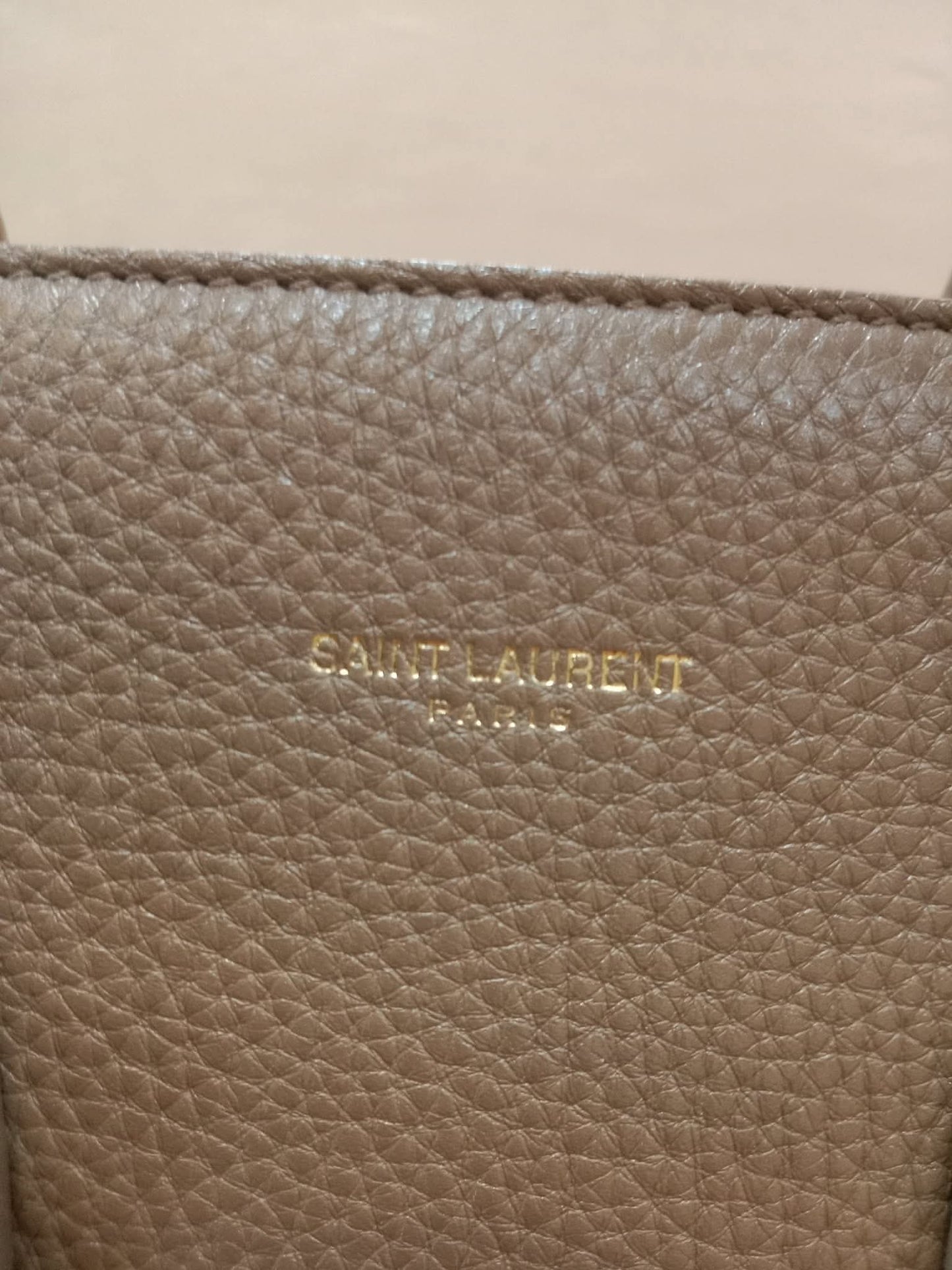 Saint Laurent Sac De Jour Taupe Grained Leather