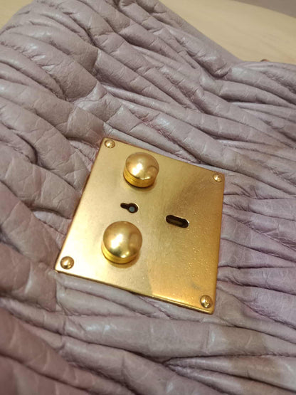 Miu Miu Matelasse Leather Pink Bag