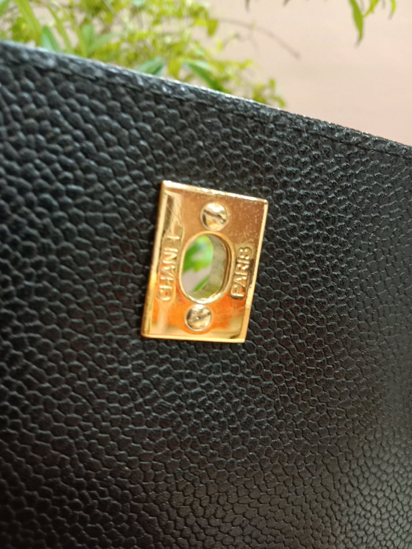 Chanel Vintage Caviar Kelly Flap Tophandle Black Series 7