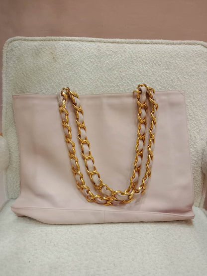 Chanel Vintage Timeless Tote Light Pink Lambskin Series 3