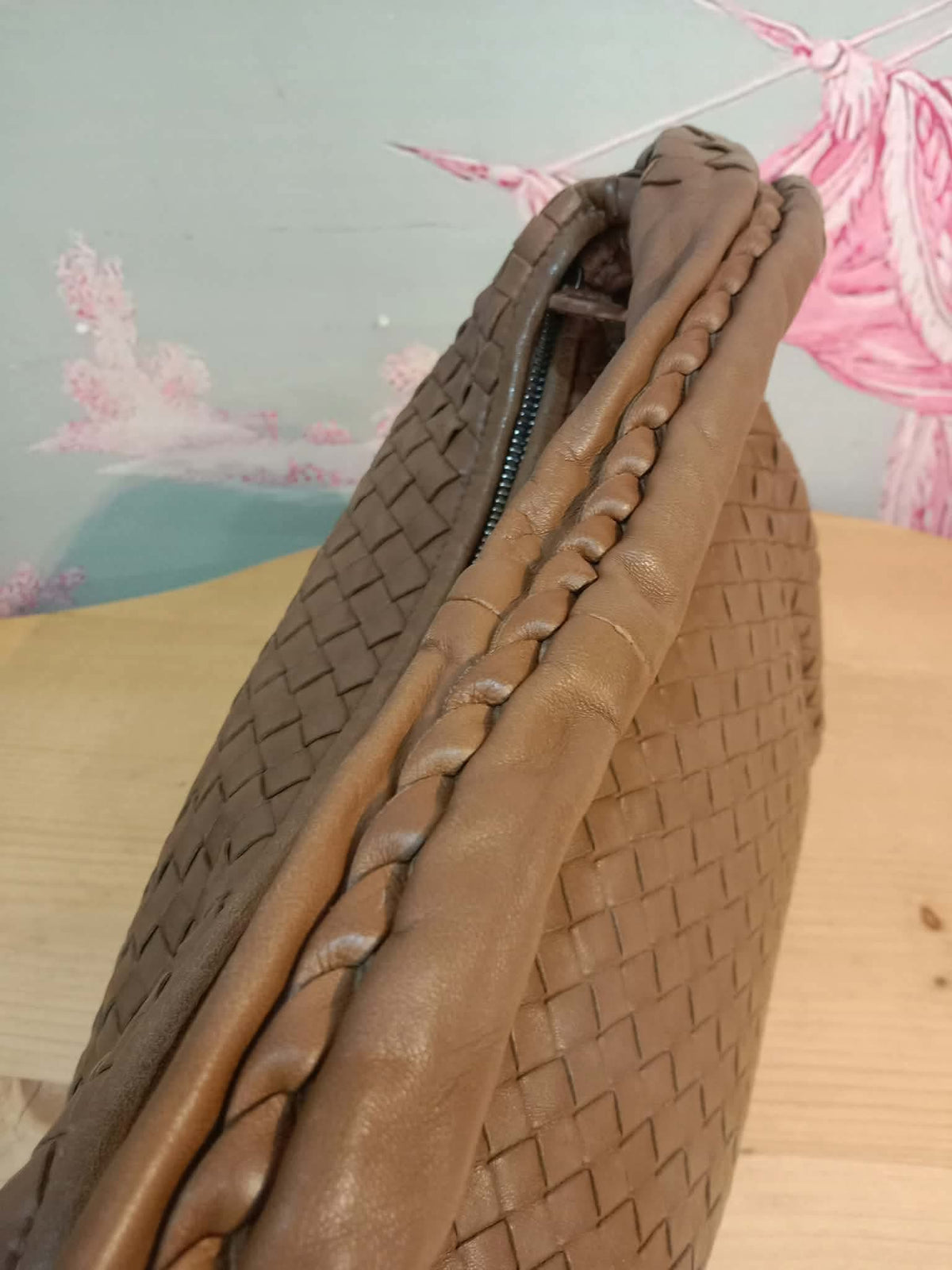 Bottega Veneta Hobo Intrecciato Bag Brown