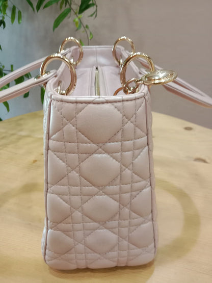 Christian Dior Cannage Lady Dior Powder Pink Medium