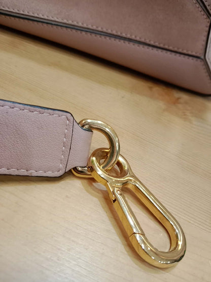 Loewe Suede Puzzle Bag Tricolor Blush Pink Medium