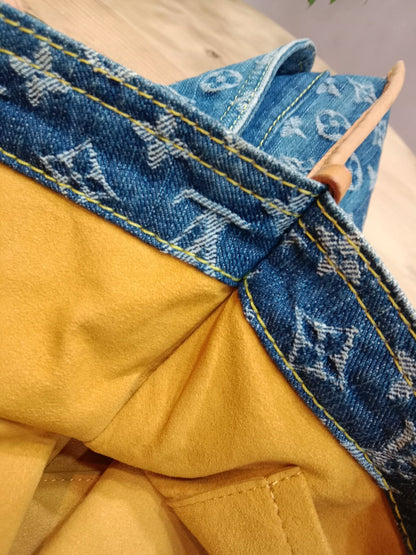 Louis Vuitton Monogram Denim Sac Plat Blue