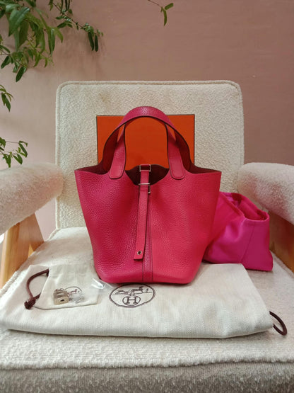 Hermes Picotin 18 Clemencec Rose Extreme Stamp Y 2020