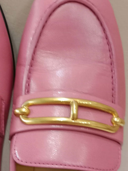 Hermes Colette Loafers Gold-Plated Roulis Size 35 Pink