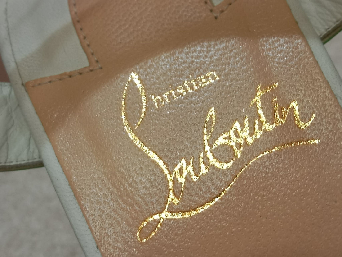 Christian Louboutin "Palavas" Sandals Patent Size 36