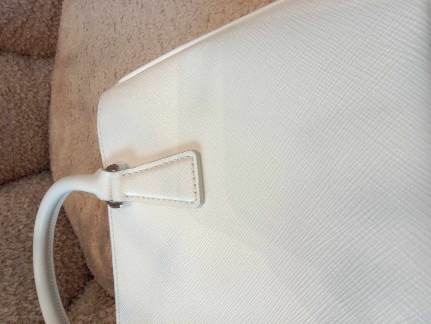 Prada Saffiano White Mini Galleria Tote