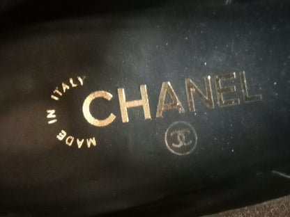 Chanel Calfskin Patent Cap Toe Short Boots Pre-Fall 2019 Collection Size 37.5