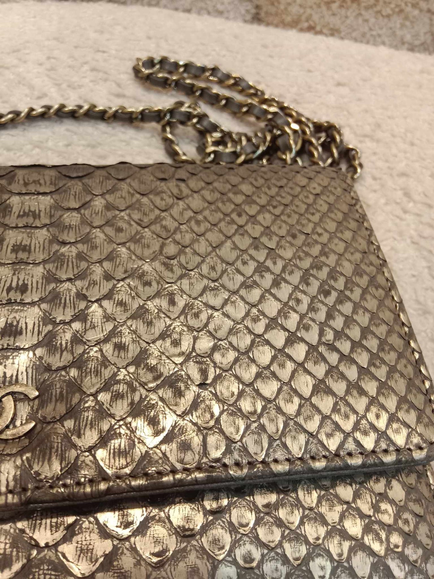 Chanel Wallet on Chain Python Gold Series 20