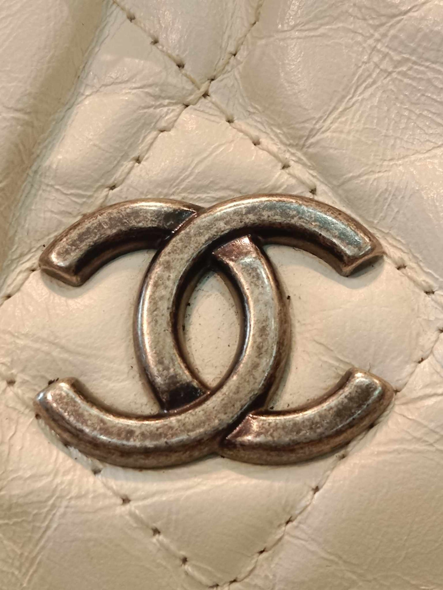 Chanel Gabrielle Aged Calfskin Backpack Black & White Series 24