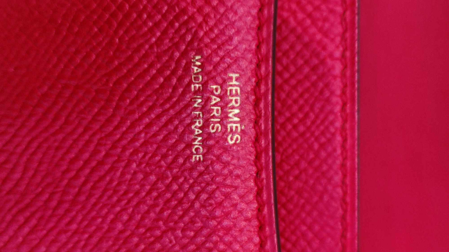 Hermes Constance 18 Epsom Rouge Stamp D 2019