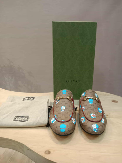 Gucci Doraemon Collaboration Horsebit Mules Size 37