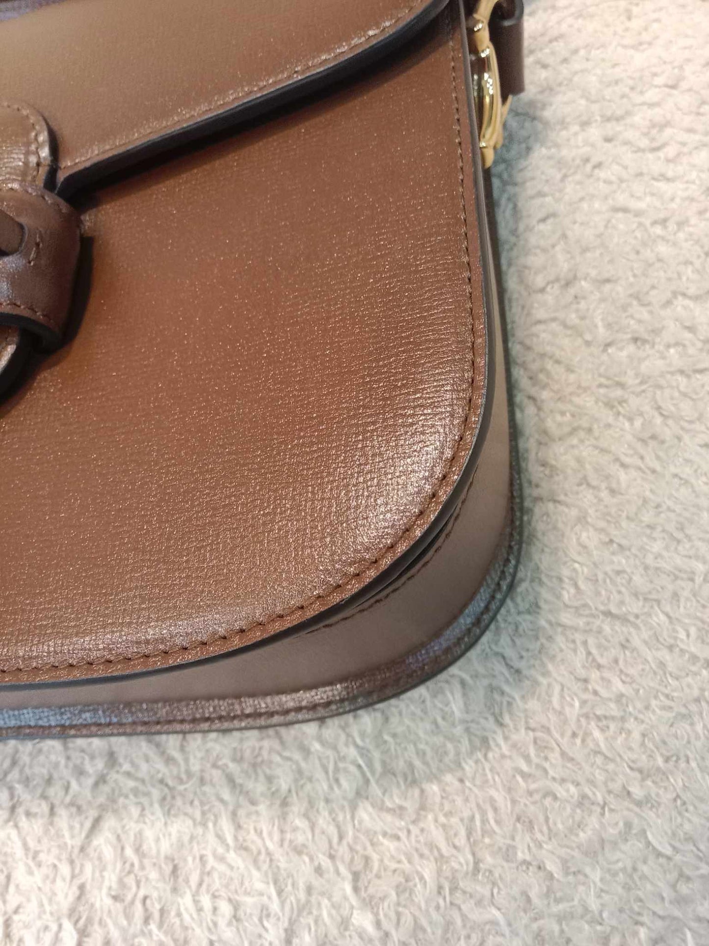 Gucci 1955 Horsebit Brown Leather Shoulder Bag