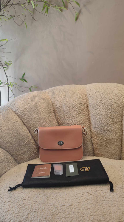 Loro Piana Artemis Salmon Pink Calfskin Bag