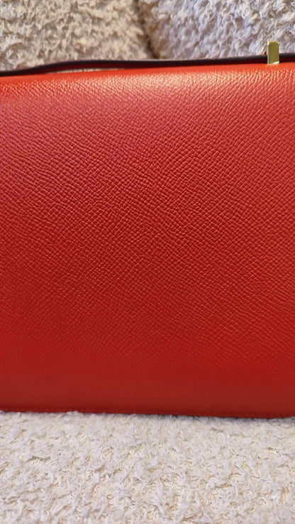 Hermes Constance 18 Epsom Rouge Stamp D 2019