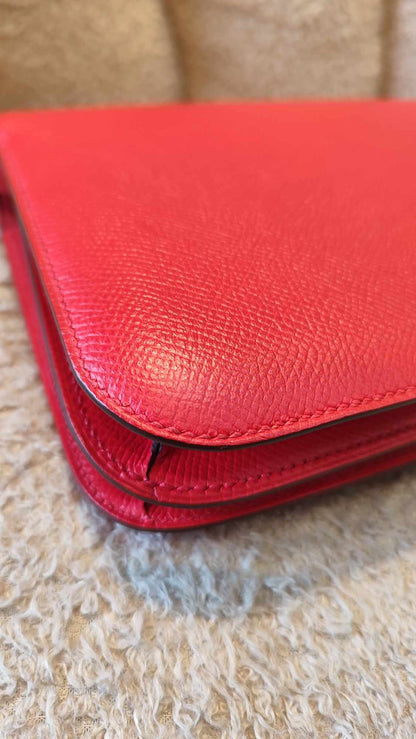 Hermes Constance 18 Epsom Rouge Stamp D 2019