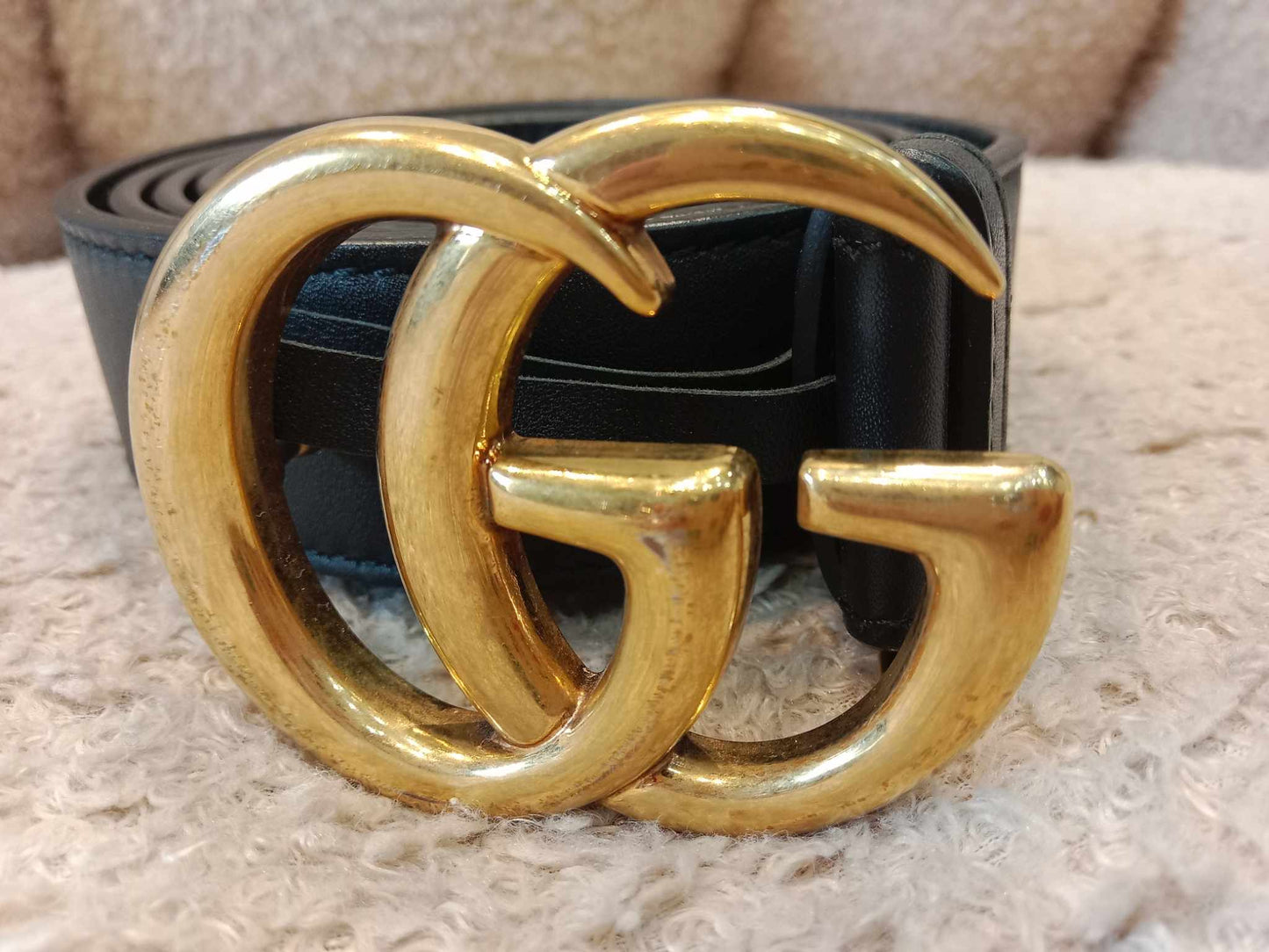 Gucci Black Leather Belt