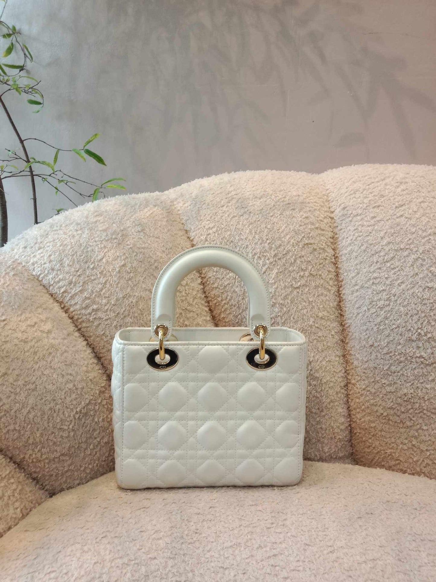 Dior Lady Dior ABC White Small