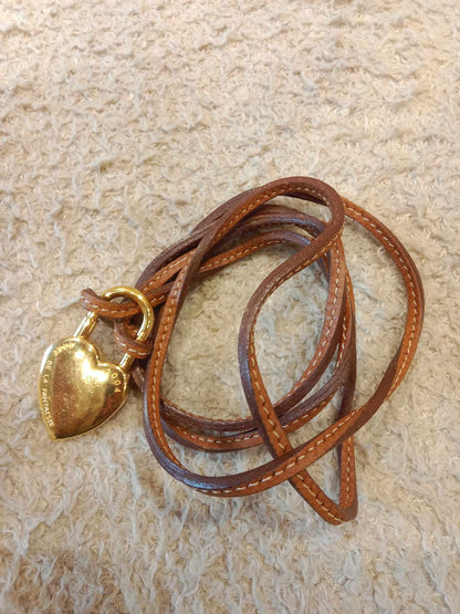 Hermes Gold Cadena Heart Necklace