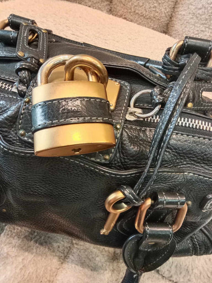 Chloe Paddington Leather Handbag Black