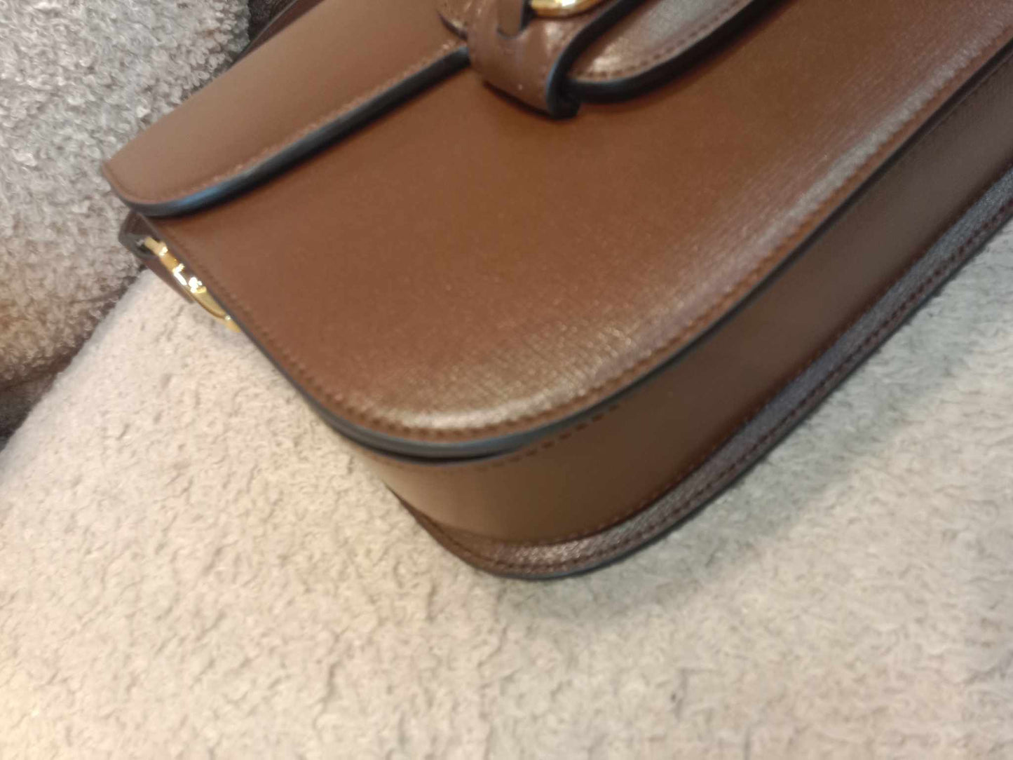 Gucci 1955 Horsebit Brown Leather Shoulder Bag