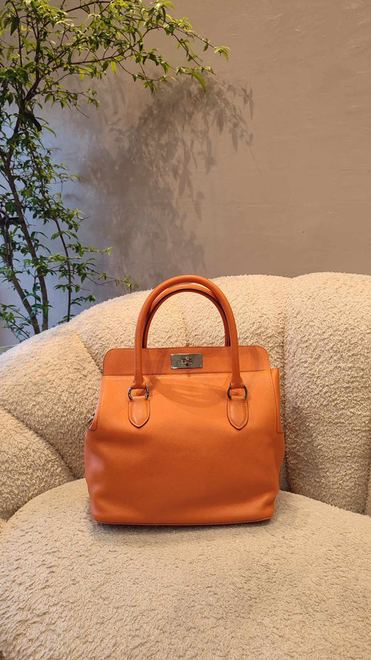 Hermes Toolbox 26 Poppy Orange Evercolor/Swift Stamp T 2015