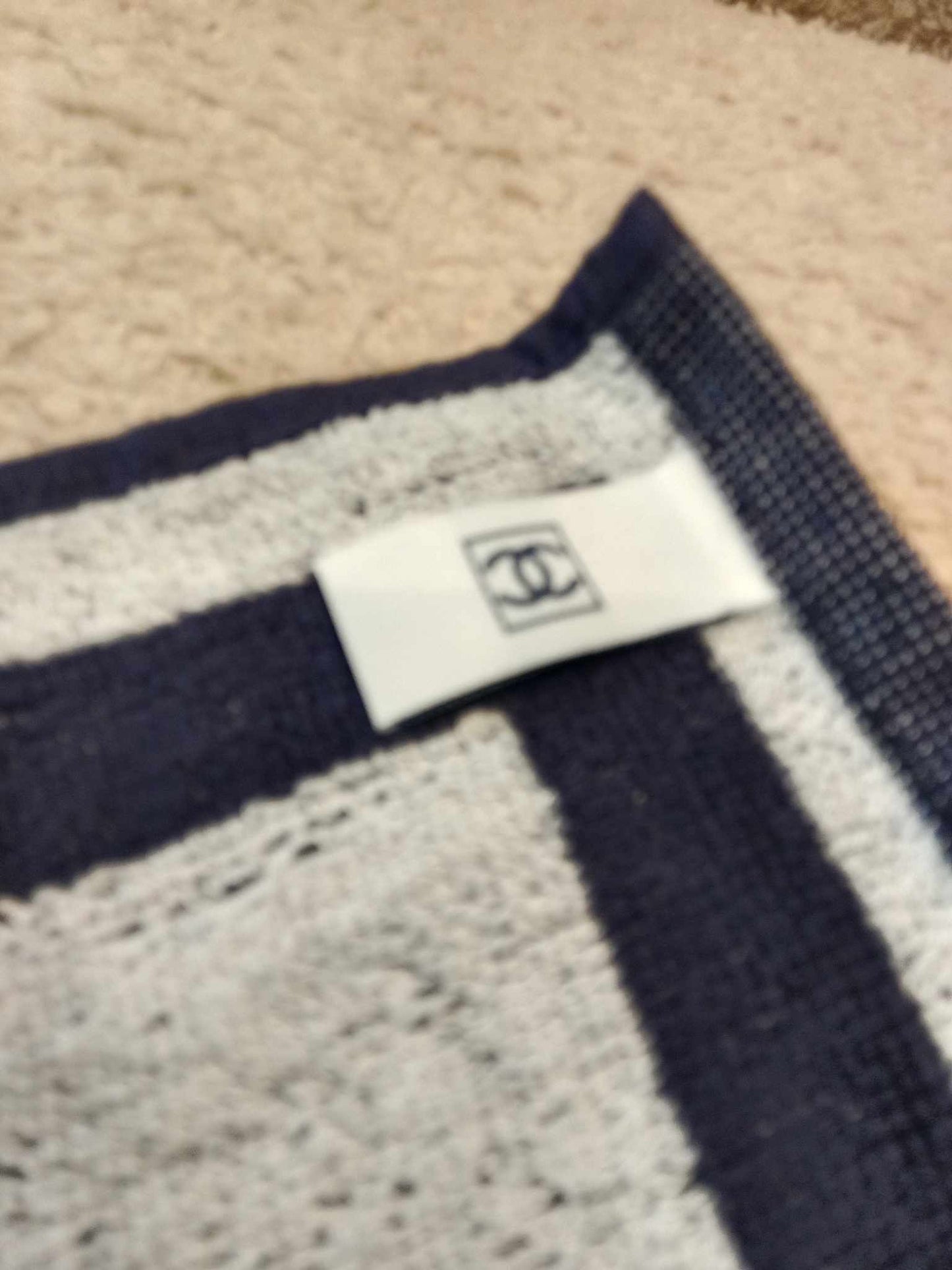 Chanel Cruise Face/Hand Towel Navy Blue/White