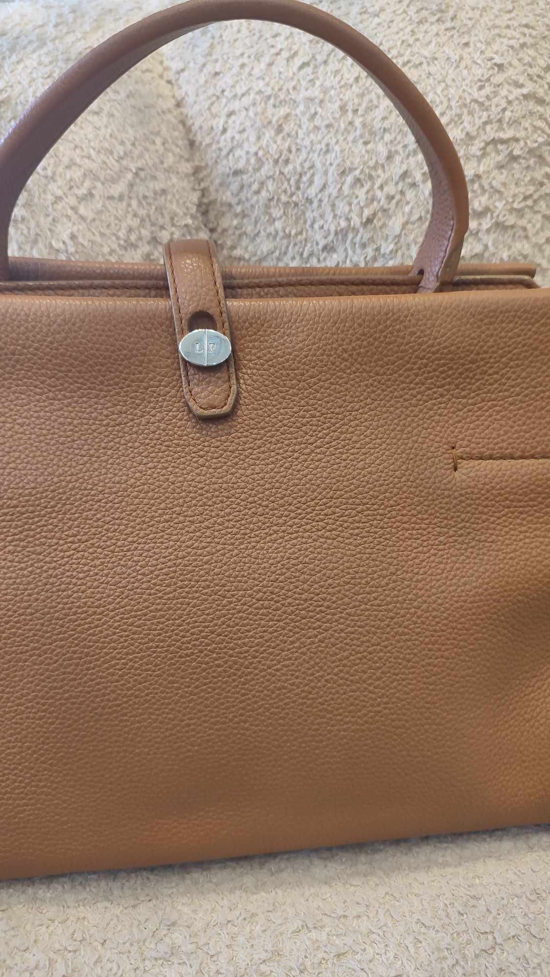 Loro Piana Odessa Cluisee Top Handle Brown Bag