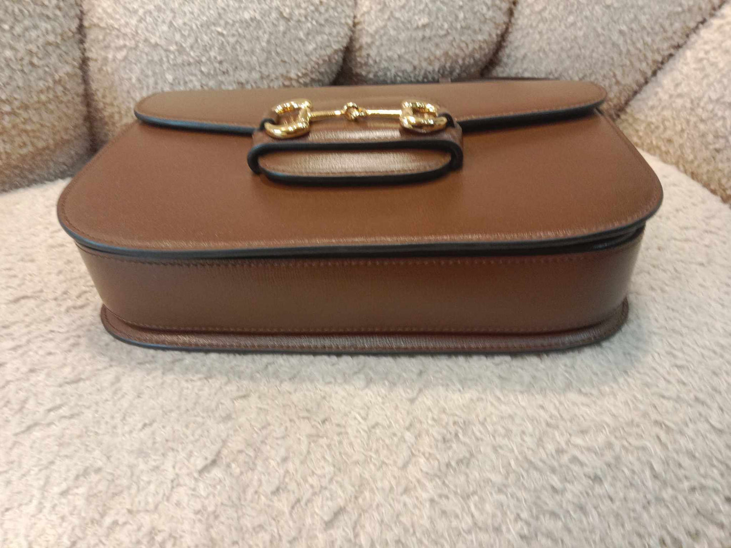 Gucci 1955 Horsebit Brown Leather Shoulder Bag