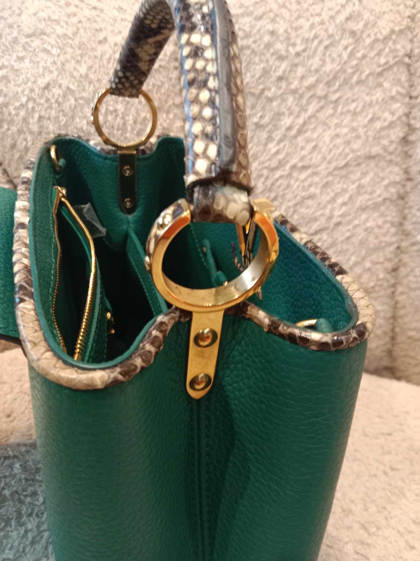 Louis Vuitton Capucine BB Python Green