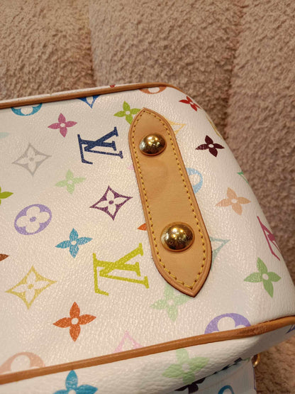 Louis Vuitton x Takashi Murakami Rita White Multicolor Monogram Canvas