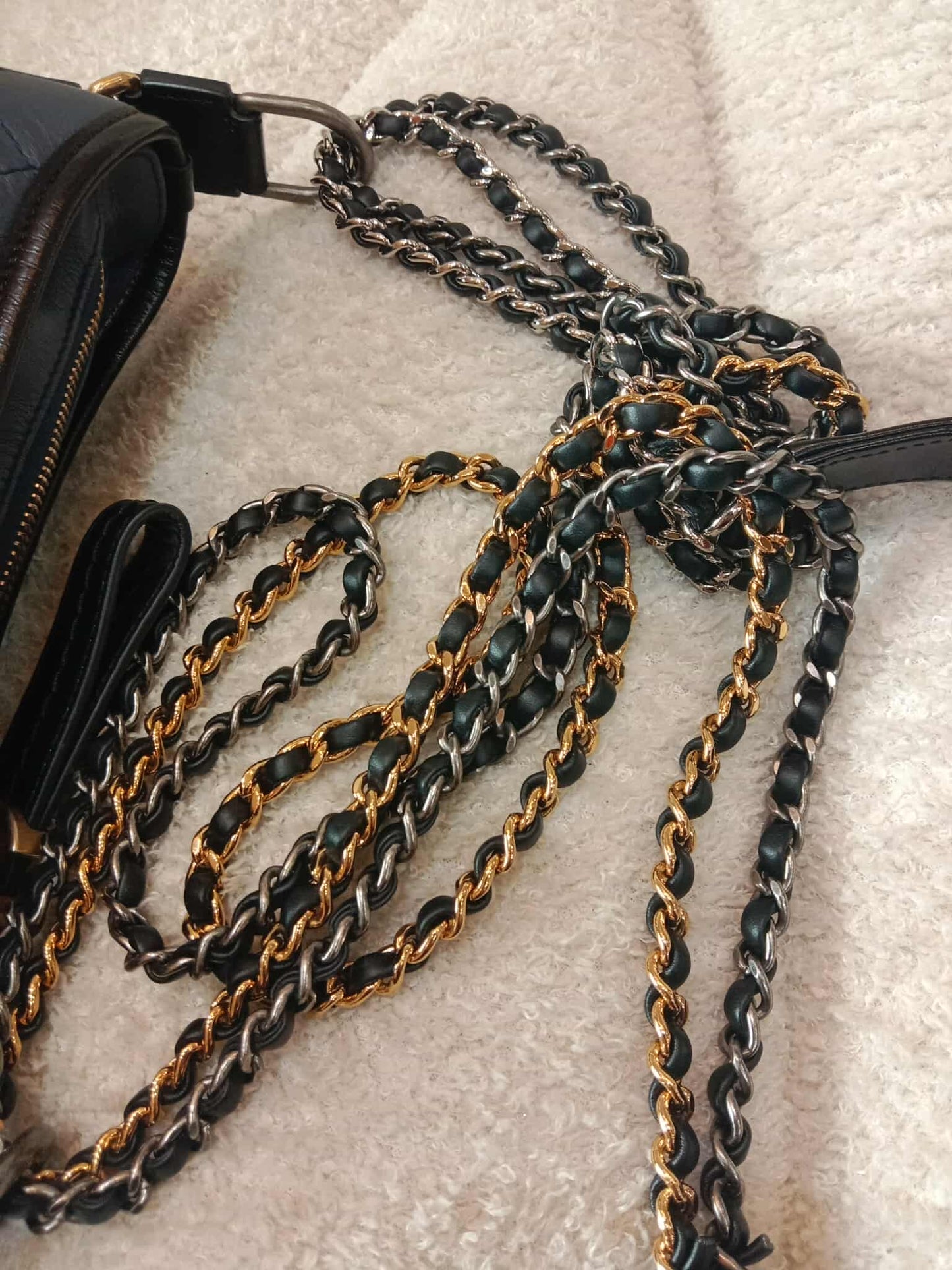 Chanel Gabrielle Hobo Bag Bicolor Blue/Black Series 29