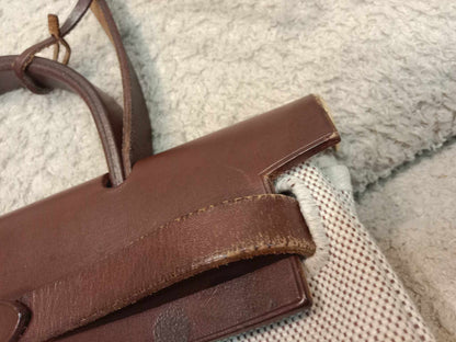 Hermes Herbag 31 Chocolate Brown Stamp E Square 2001