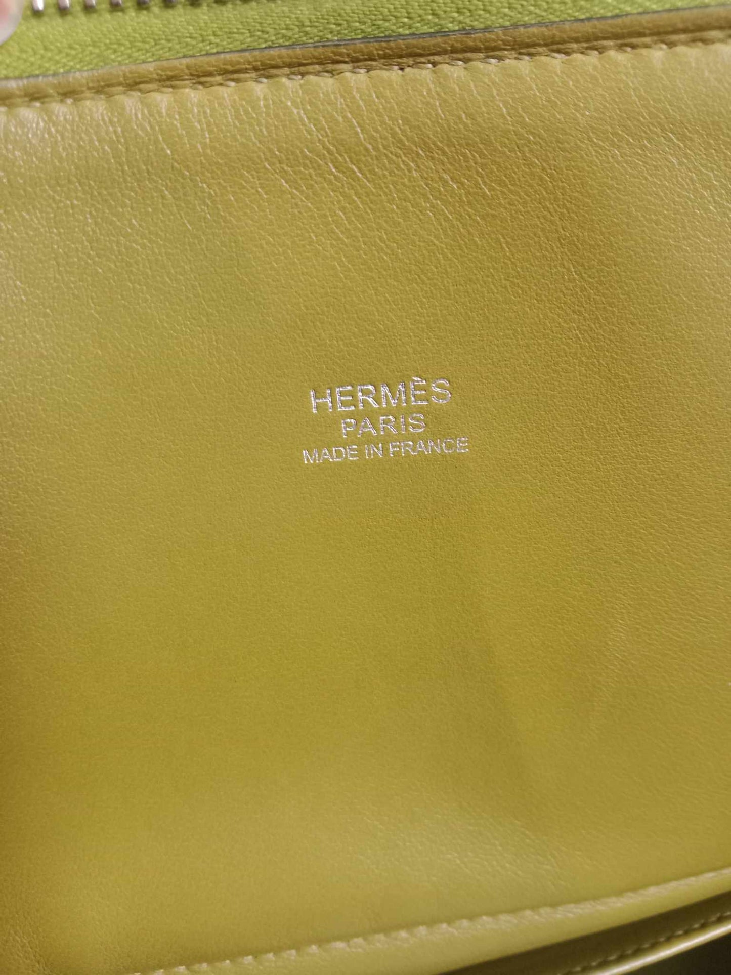 Hermes Bolide 35 Vert Anis Stamp K Square 2007